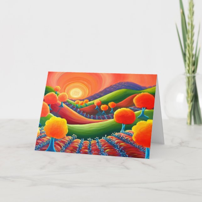 Tarjeta de felicitación en blanco del arte, puesta (Anverso)
