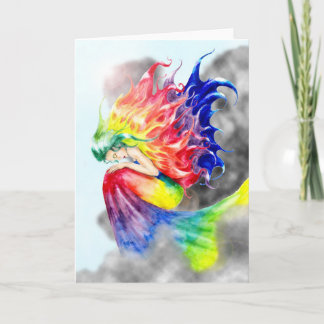 Tarjeta de felicitación en blanco del "iris"