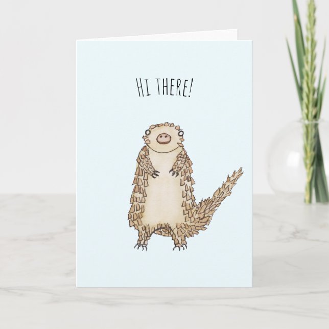 Tarjeta de felicitación en blanco del Pangolin (Anverso)