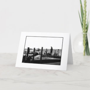 Tarjeta de felicitación en blanco 'esperando el im