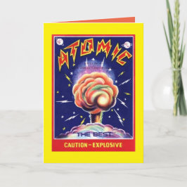 Tarjeta de felicitación en blanco explosiva con pr