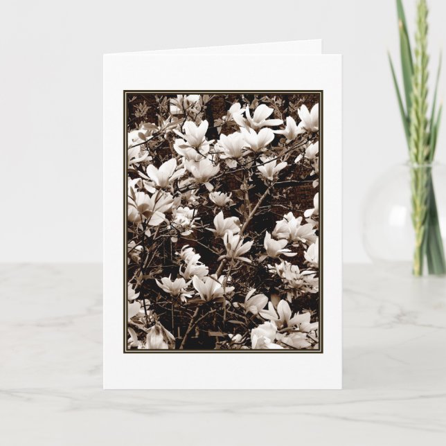 Tarjeta de felicitación en blanco 'Flores de Magno (Anverso)