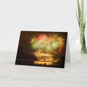 Tarjeta de felicitación en blanco - fuego