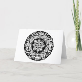 Tarjeta de felicitación en blanco Geometric Lotus 