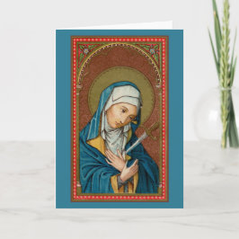 Tarjeta de felicitación en blanco Mary as Mater Do