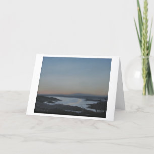 Tarjeta de felicitación en blanco Paisaje del río 