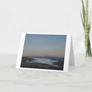 Tarjeta de felicitación en blanco Paisaje del río 