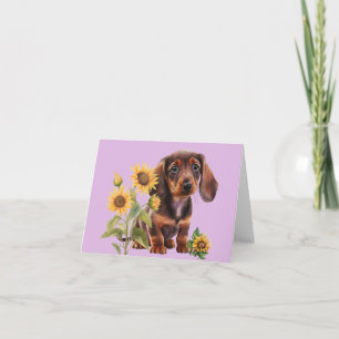 Tarjeta de felicitación en blanco para cachorro ad