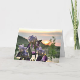 Tarjeta de felicitación en blanco para irisis y pu