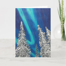 Tarjeta de felicitación en blanco para las luces d