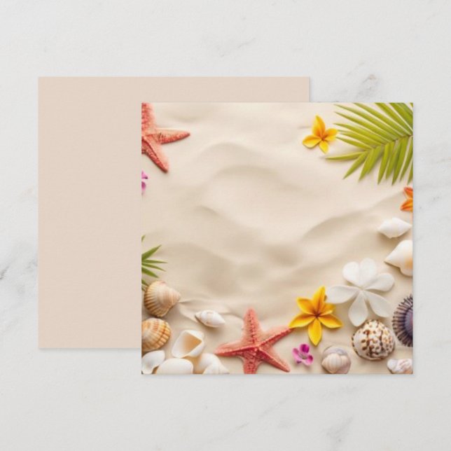 Tarjeta de felicitación en blanco para los tesoros (Anverso / Reverso)