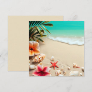 Tarjeta de felicitación en blanco para los tesoros