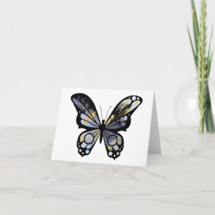 Tarjeta de felicitación en blanco para mariposa -