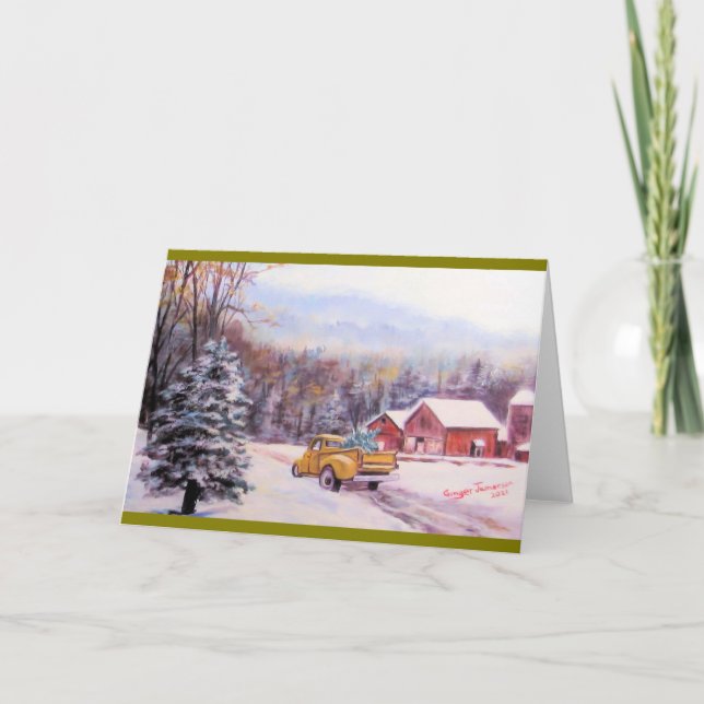 Tarjeta de felicitación en blanco para Navidades d (Anverso)