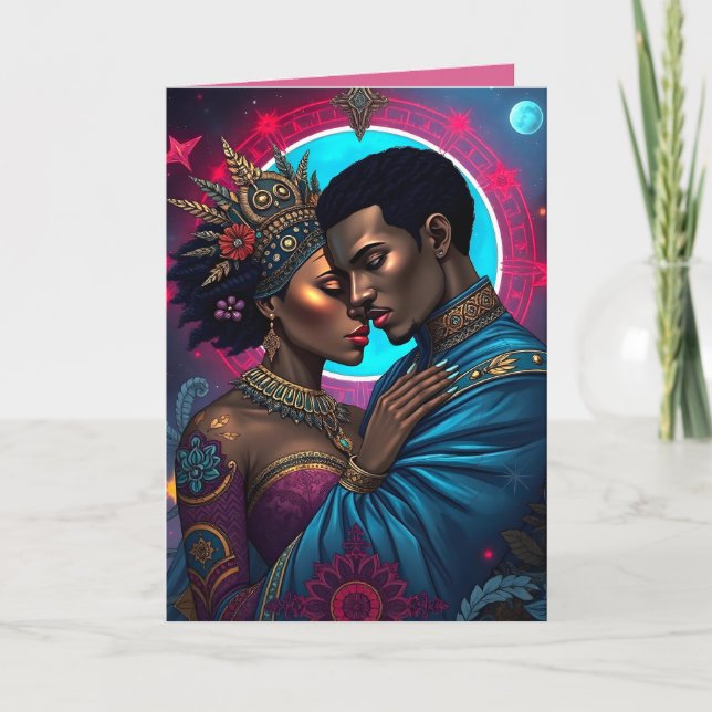 Tarjeta de felicitación en blanco para parejas neg (Anverso)