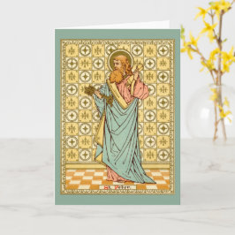 Tarjeta de felicitación en blanco para San Pedro e