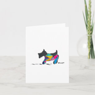 Tarjeta de felicitación en blanco pequeña con Schn