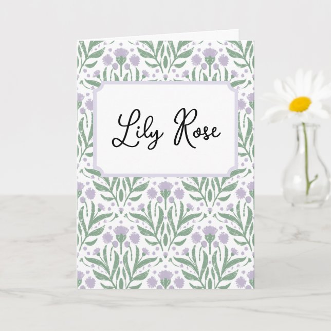 Tarjeta de felicitación en blanco personalizable (Planta pequeña)