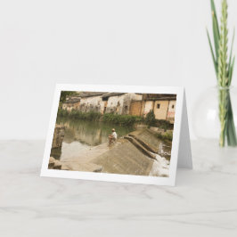 Tarjeta de felicitación en blanco plegado para pes