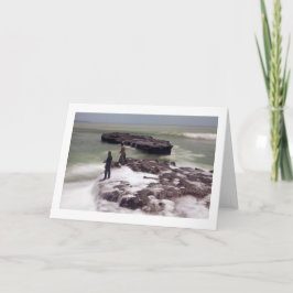 Tarjeta de felicitación en blanco plegado para pes