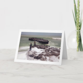 Tarjeta de felicitación en blanco plegado para pes