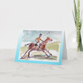 Tarjeta de felicitación en blanco polo con sobre b