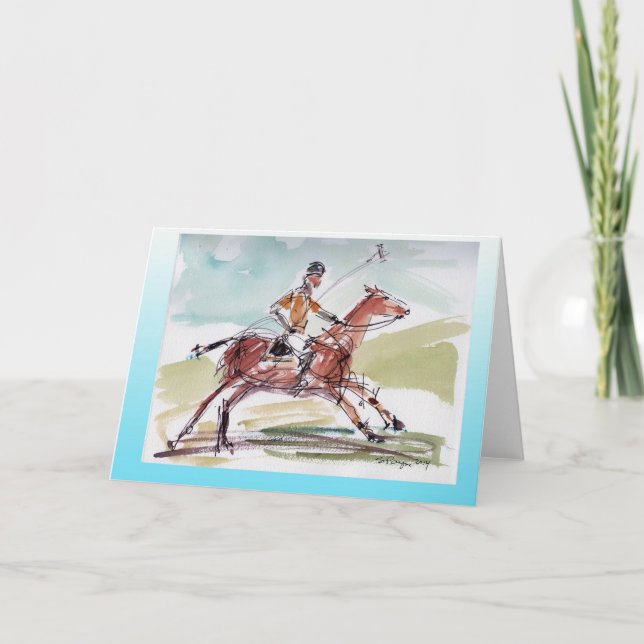 Tarjeta de felicitación en blanco polo con sobre b (Anverso)