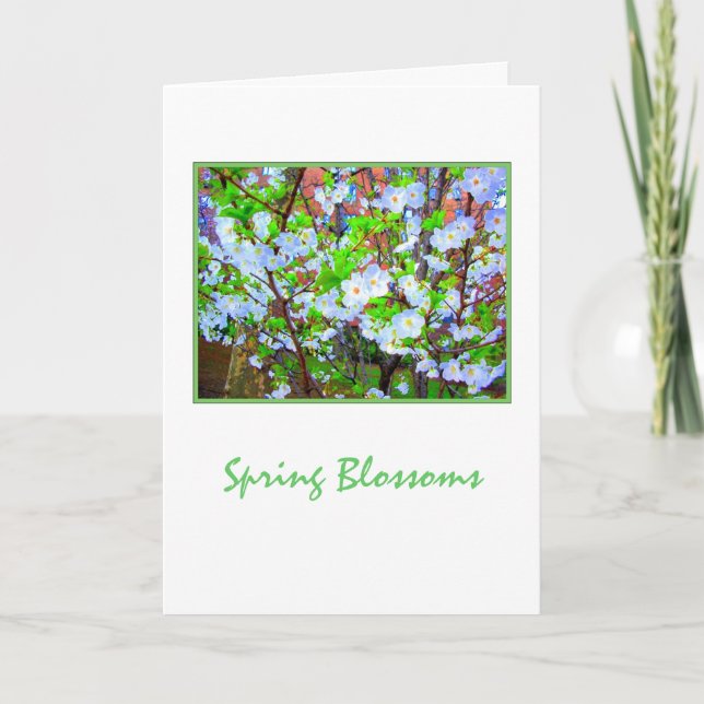 Tarjeta de felicitación en blanco 'Spring Blossoms (Anverso)