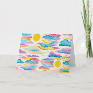 Tarjeta de felicitación en blanco Sunrise Sunset W