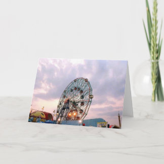 Tarjeta de felicitación en blanco 'Wonder Wheel al