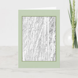 Tarjeta de felicitación en blanco 'Zen Bamboo'