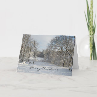 Tarjeta de felicitación enselvada del navidad