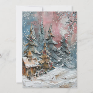 Tarjeta de felicitación Ephemera para navidades