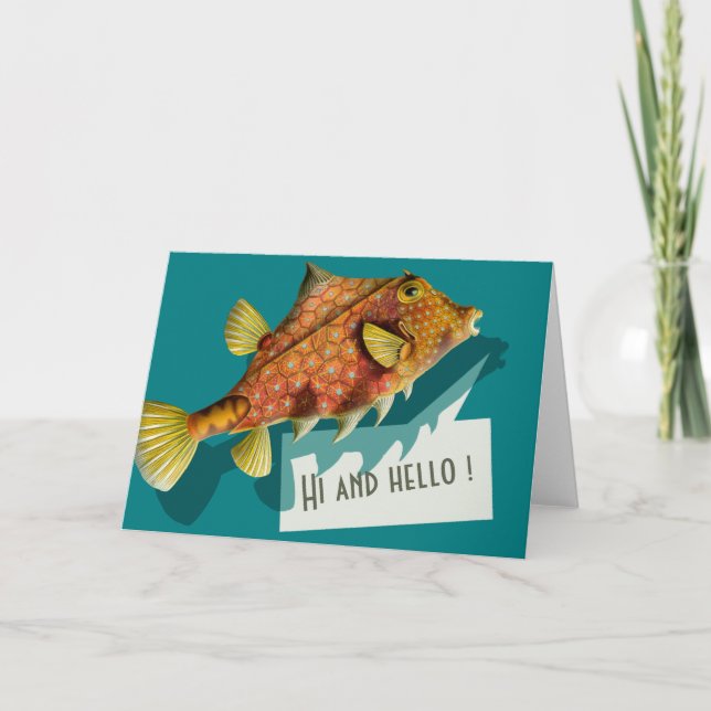 Tarjeta de felicitación Ernst Haeckel Hi y hello C (Anverso)