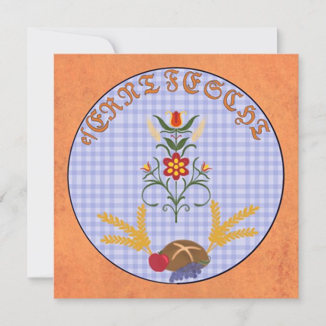 Tarjeta de felicitación - es Erntfescht (Anverso)