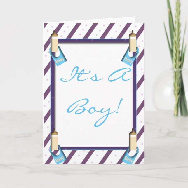 Tarjeta de felicitación Es un niño (Anverso)