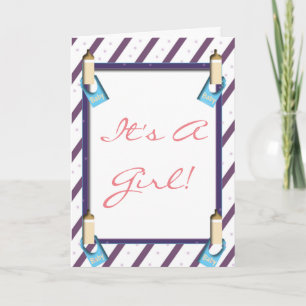 Tarjeta de felicitación Es una niña