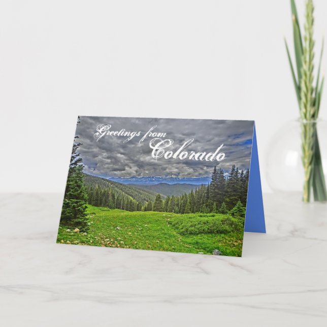 Tarjeta de felicitación escénica de Colorado (Anverso)