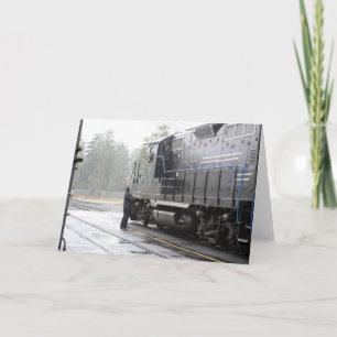Tarjeta de felicitación escénica del ferrocarril