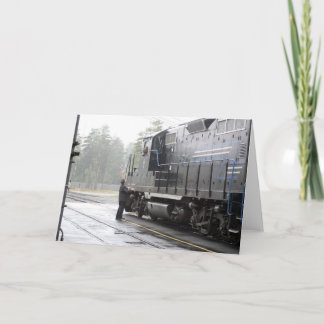 Tarjeta de felicitación escénica del ferrocarril