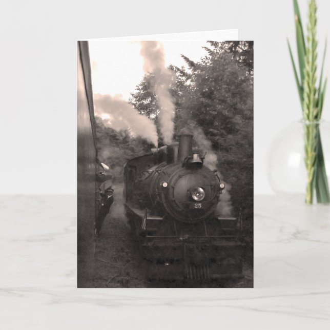 Tarjeta de felicitación escénica del ferrocarril (Anverso)