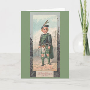 Tarjeta de felicitación escocesa del navidad del