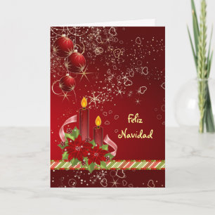 Tarjeta de felicitación española del navidad del