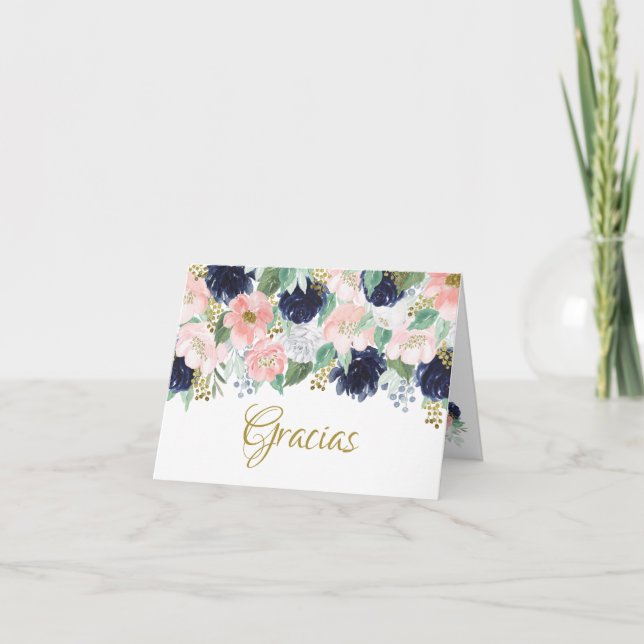 Tarjeta de felicitación española plegada por Graci (Anverso)