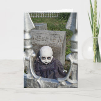 Tarjeta de felicitación espeluznante de Dollz del