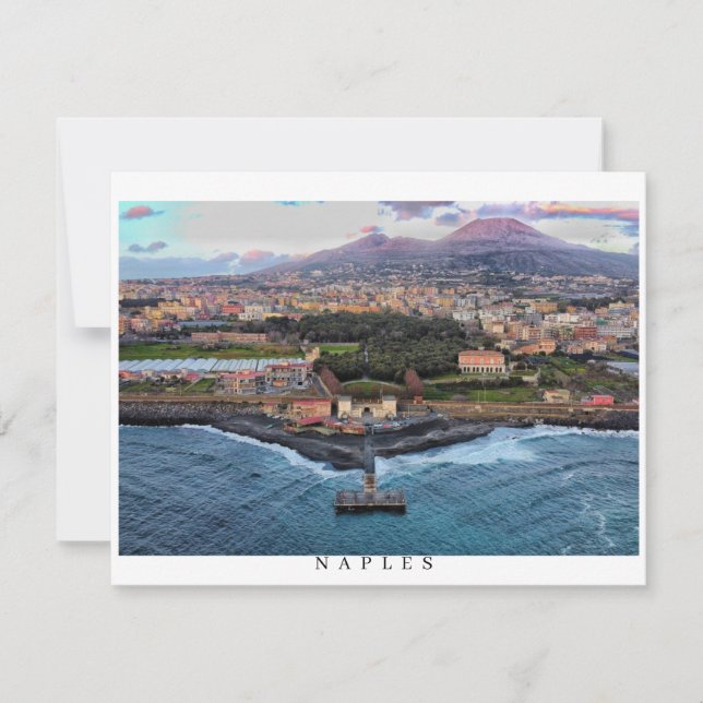 Tarjeta de felicitación estacional de Nápoles Ital (Anverso)