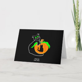 Tarjeta de felicitación estándar de calabaza de ga