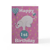 Tarjeta de felicitación estándar para el primer cu