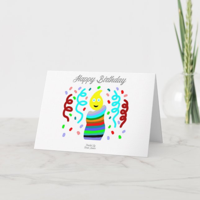 Tarjeta de felicitación estándar para velas de cum (Anverso)