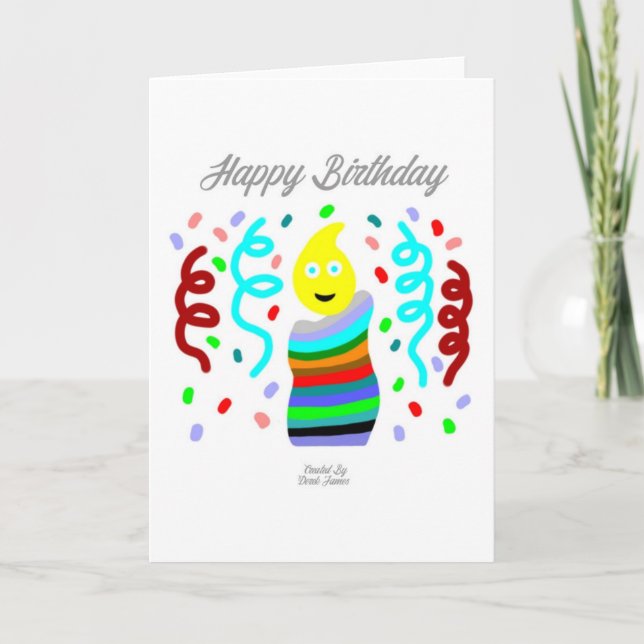 Tarjeta de felicitación estándar para velas de cum (Anverso)